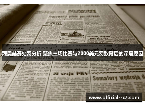 魏震禁赛处罚分析 聚焦三场比赛与2000美元罚款背后的深层原因