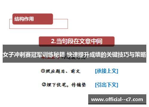 女子冲刺赛冠军训练秘籍 快速提升成绩的关键技巧与策略 女子冲刺赛冠军训练秘籍 快速提升成绩的关键技巧与策略