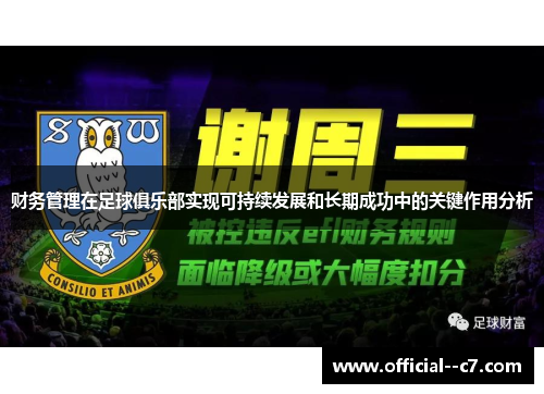财务管理在足球俱乐部实现可持续发展和长期成功中的关键作用分析